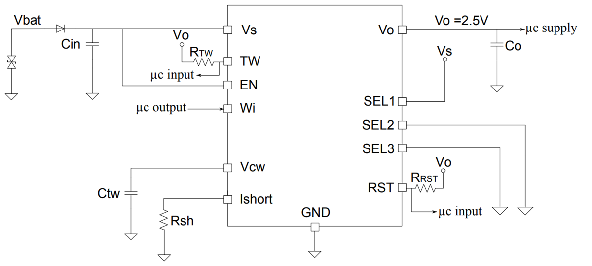 Schéma du circuit d'application - STMicroelectronics Régulateur de tension linéaire L99VR02J